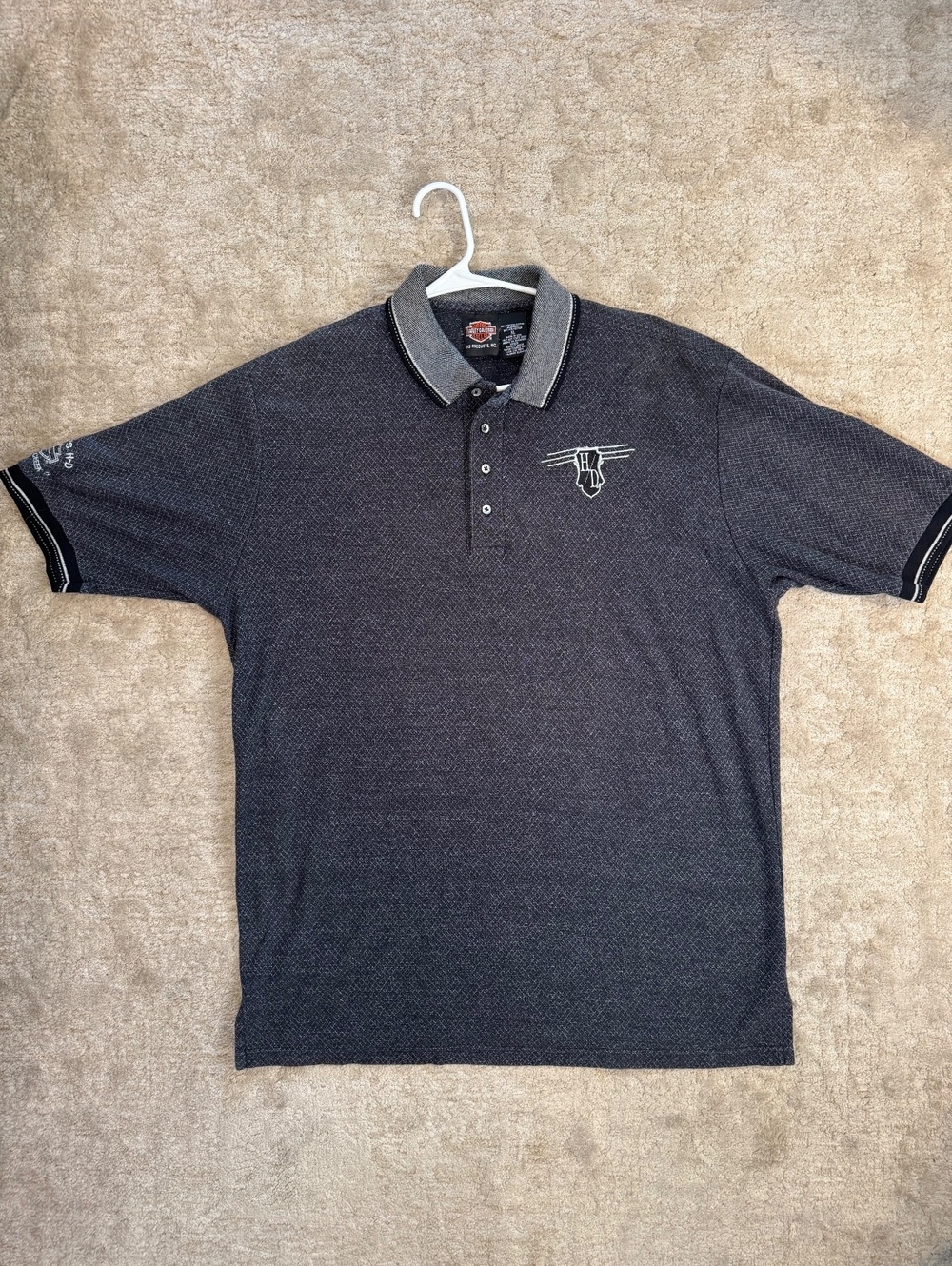 Harley-Davidson Men's XL Polo Shirt with Embroidered HD Logo